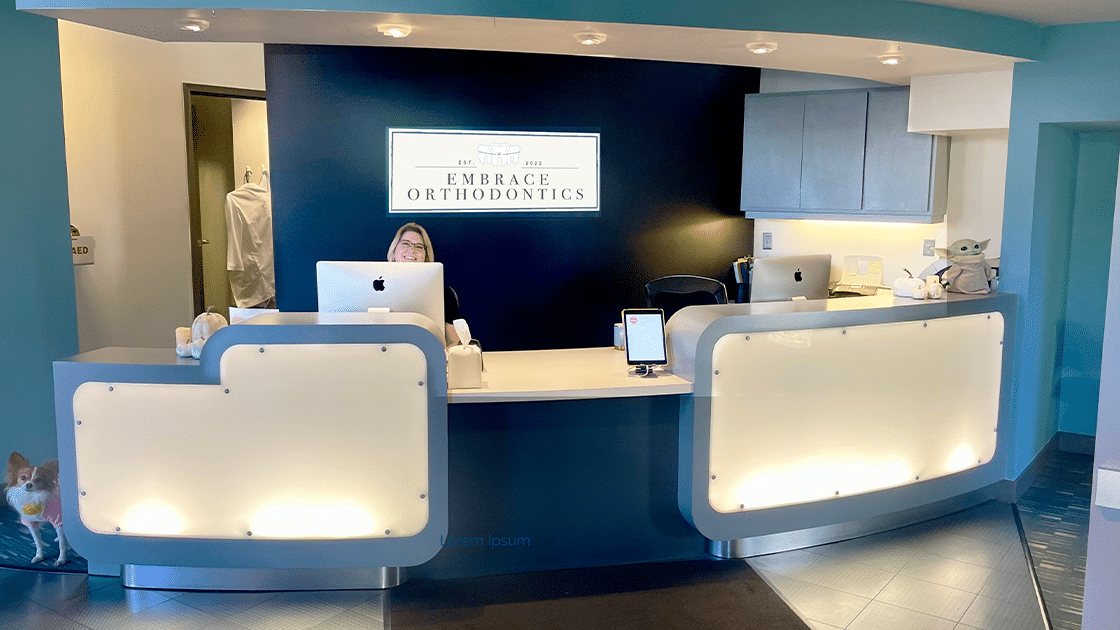 Front Desk With Temp Logo