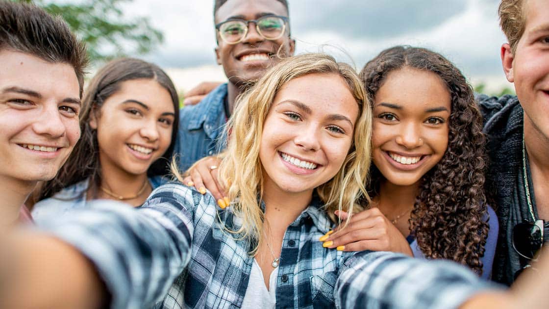 Group of Teens in a Selfie Photo